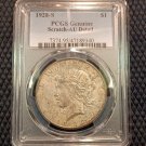 1928-S Peace Silver Dollar $1 PCGS Certified AU50 Details Scratch