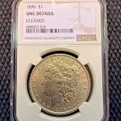 1896 Morgan Silver Dollar $1 NGC Certified UNC (MS60) Details Cleaned