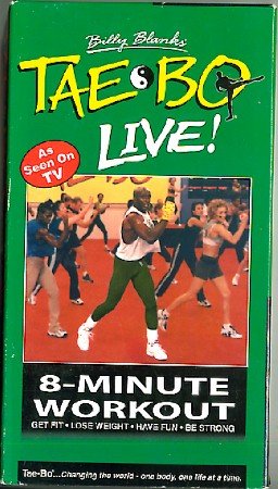 Tae Bo Live 8 Minute Workout Billy Blanks Tae Bo Kickboxing Aerobic Exercise Video Vhs