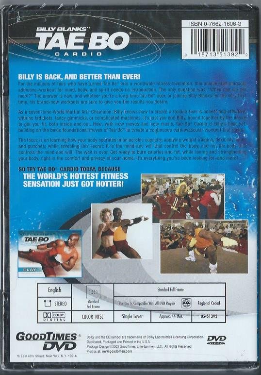 DVD - Billy Blanks Tae Bo Cardio Workout for Body and Mind NEW