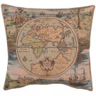 Map of the World Europe Asia Africa French Couch Cushion - Small, 19in x 19in | SOWA-77-156
