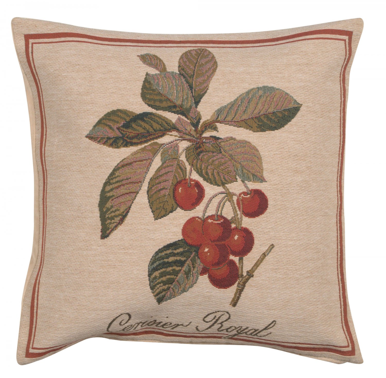 Cerise Royale Belgian Sofa Pillow Cover - Small, 18in x 18in | SOWA-108-219
