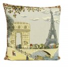 Eiffel Tower Left Belgian Sofa Pillow Cover - Small, 18in x 18in | SOWA-321-454