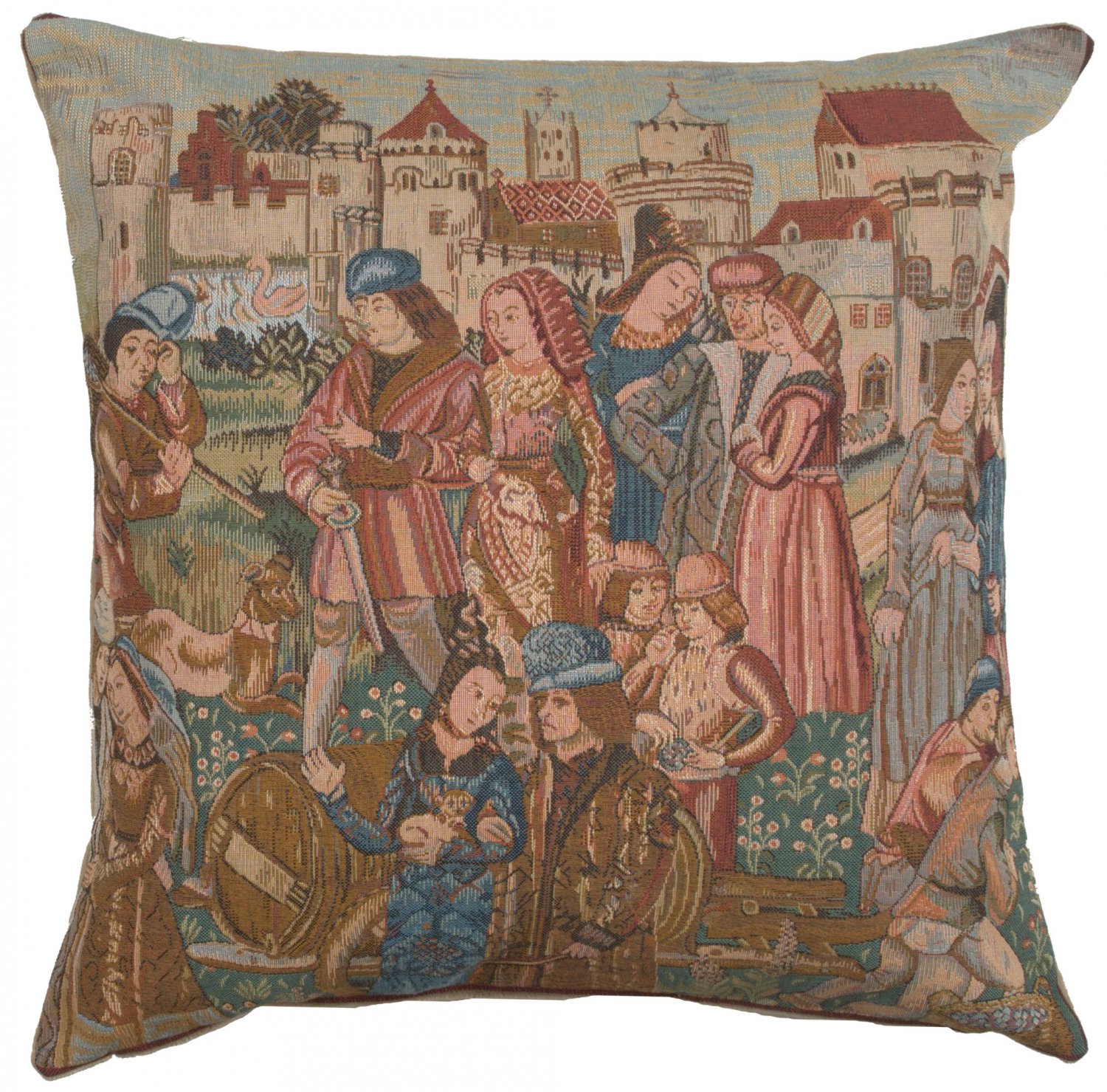 Wine Making 3 French Couch Cushion - Small, 19in x 19in | SOWA-877-613