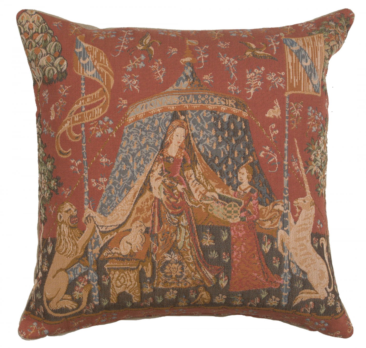 A Mon Seul Desir V French Couch Cushion - Small, 19in x 19in | SOWA-881-625