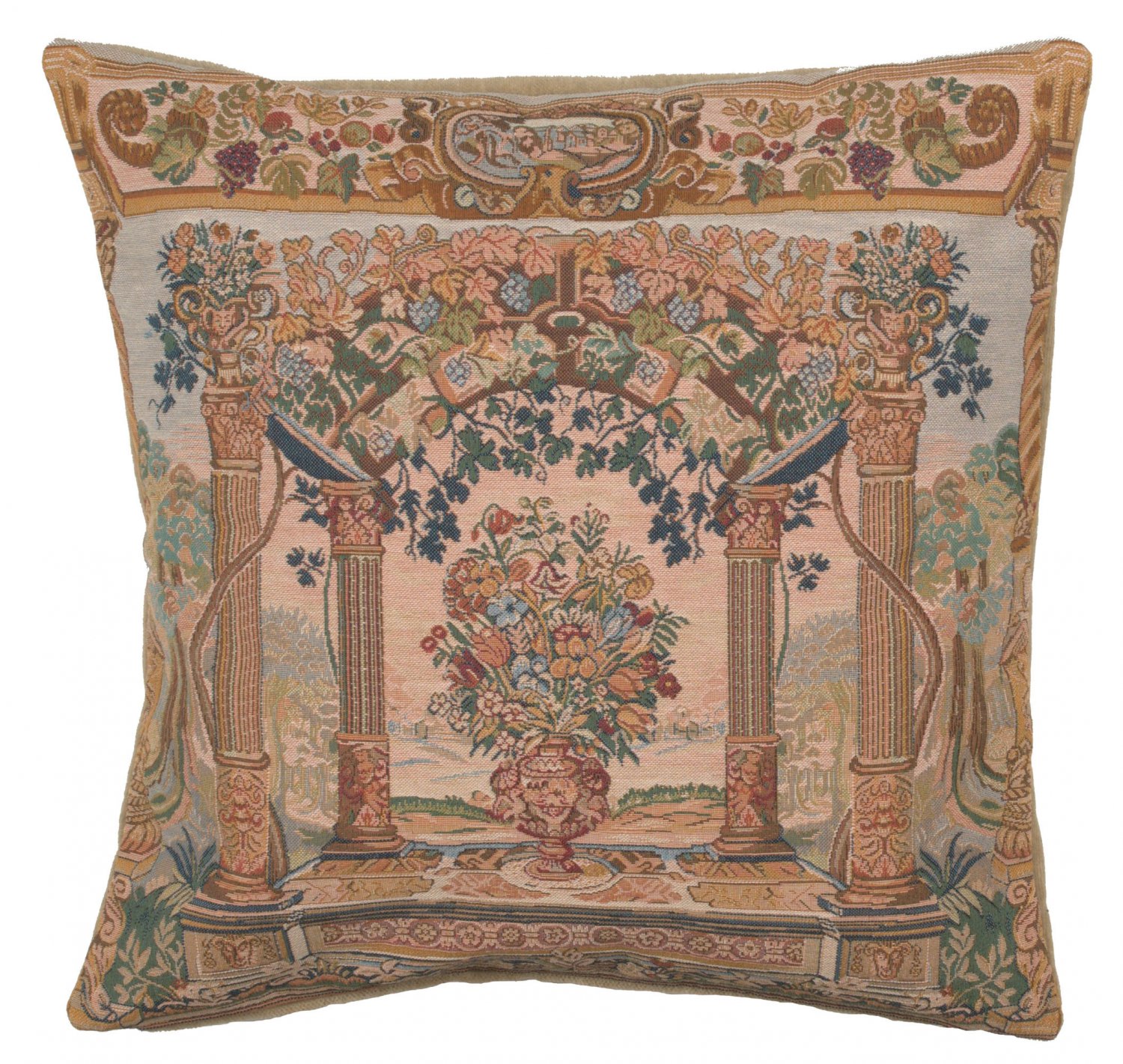 Terrasse with Columns French Couch Cushion - Small, 19in x 19in | SOWA-891-1394