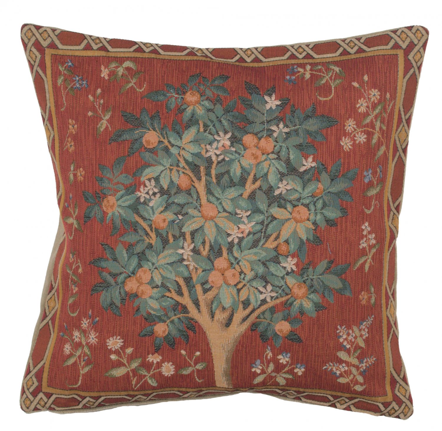 Orange Tree  French Couch Cushion - Small, 19in x 19in | SOWA-899-1418