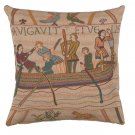 Bayeux L'Embarquement French Couch Cushion - Small, 19in x 19in | SOWA-902-1427