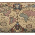 Chenille Globe Italian Wall Tapestry - Medium, 54in x 35in | SOWA-4077-5675