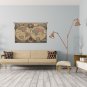 Chenille Globe Italian Wall Tapestry - Medium, 54in x 35in | SOWA-4077-5675