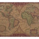 Old Map of the World Red Italian Wall Tapestry - Small, 45in x 25in | SOWA-7933-11082