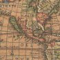 Old Map of the World Red Italian Wall Tapestry - Small, 45in x 25in | SOWA-7933-11082