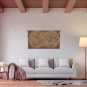 Old Map of the World Red Italian Wall Tapestry - Small, 28in x 16in | SOWA-7933-11084