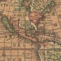 Old Map of the World Blue Italian Wall Tapestry - Small, 45in x 25in | SOWA-7934-11083
