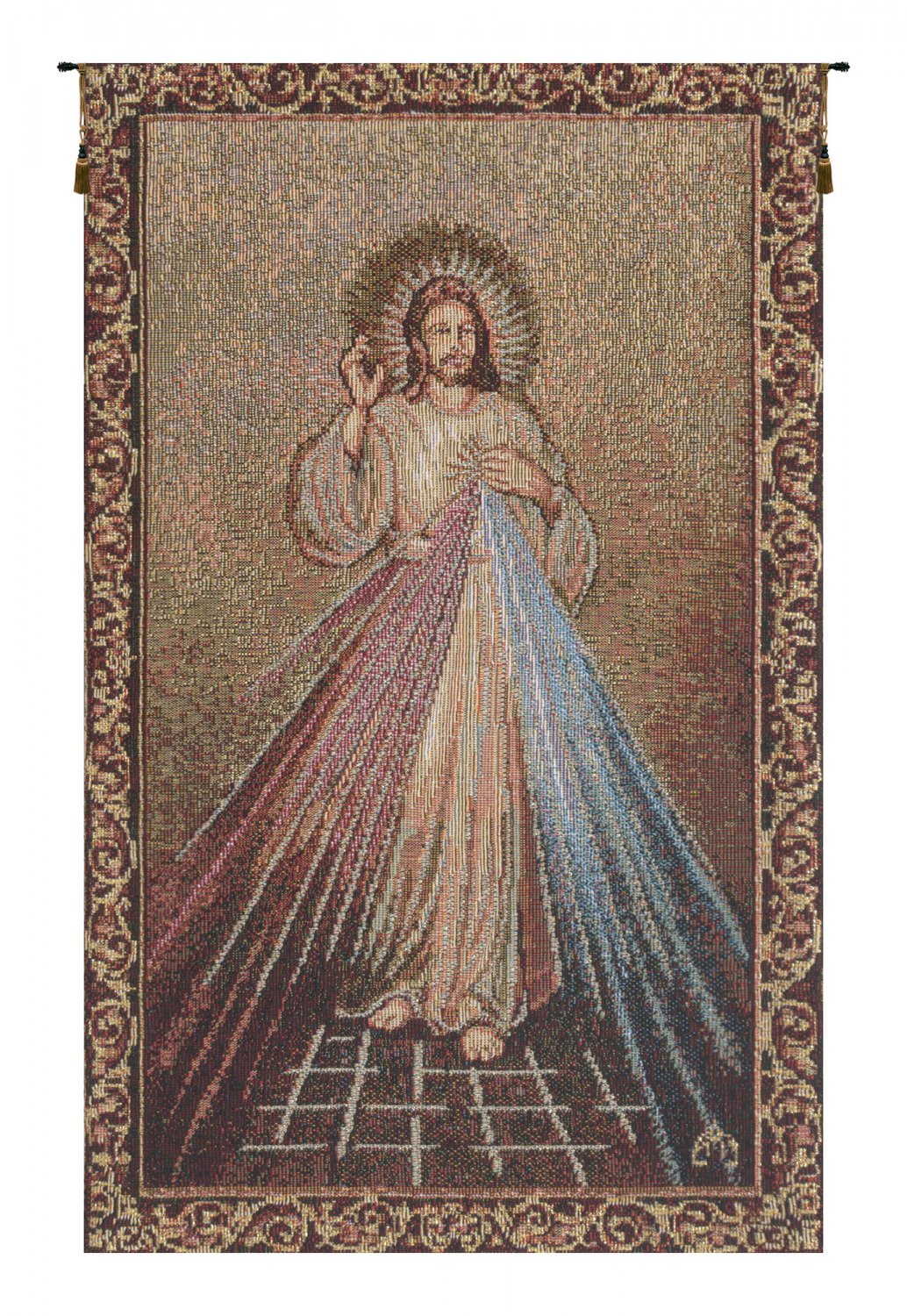 Merciful Jesus Italian Wall Tapestry - Small, 10in x 16in | SOWA-7941-11099