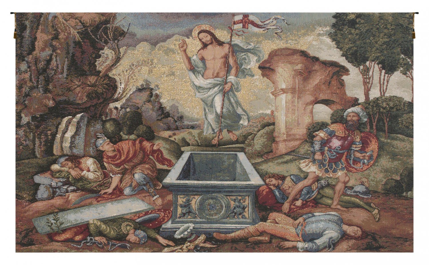 Resurection Italian Wall Tapestry - Small, 25in x 19in | SOWA-9267-13117