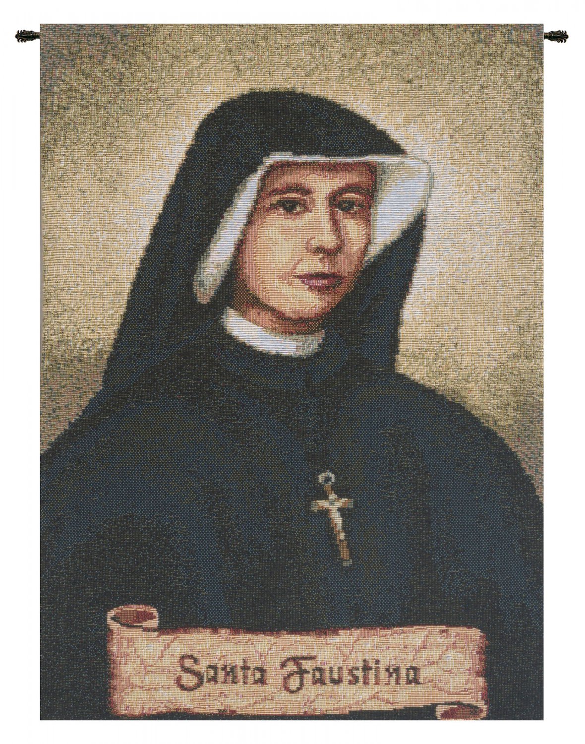 Holy Faustina Italian Wall Tapestry - Small, 13in x 18in | SOWA-9276-13128