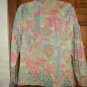 Christopher & Banks Muted Pastel Floral Brocade Stretch Shirt Jacket - Size M