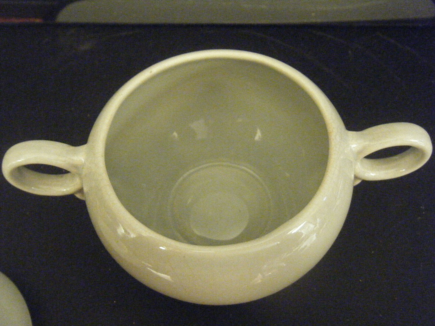 Mid Century Modern Universal Potteries Ballerina Dove Gray Sugar Bowl w/Lid