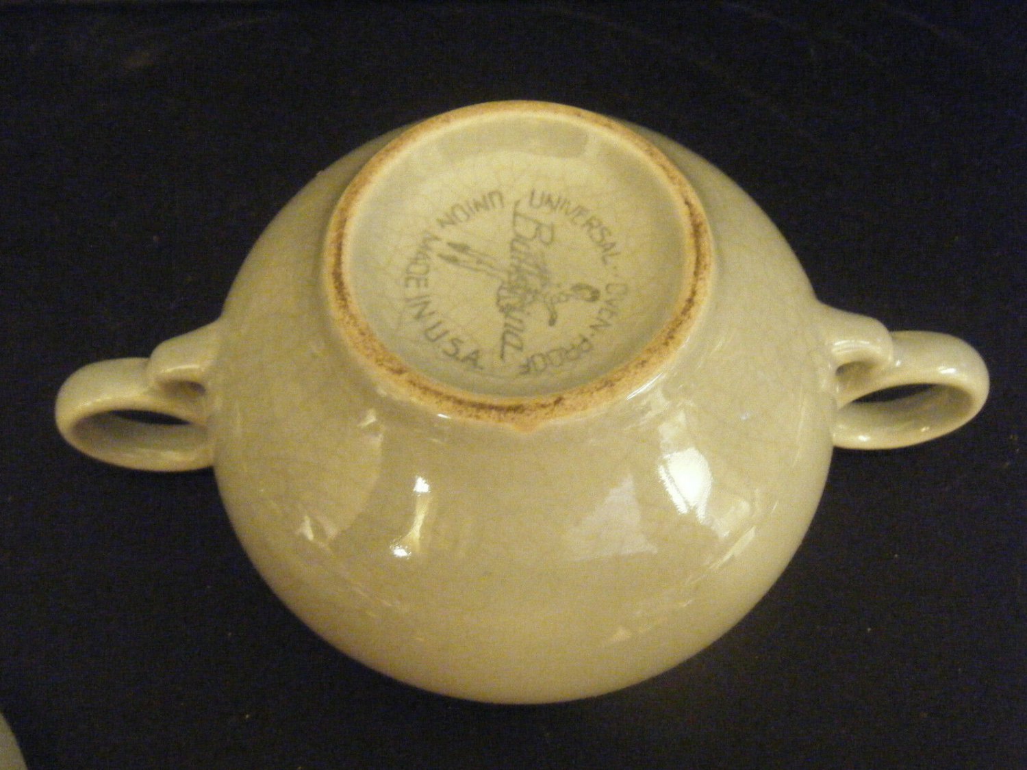 Mid Century Modern Universal Potteries Ballerina Dove Gray Sugar Bowl w/Lid