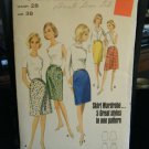 Vintage Butterick 3999 Misses Skirt in 5 Versions Pattern - Waist 28 Hip 38