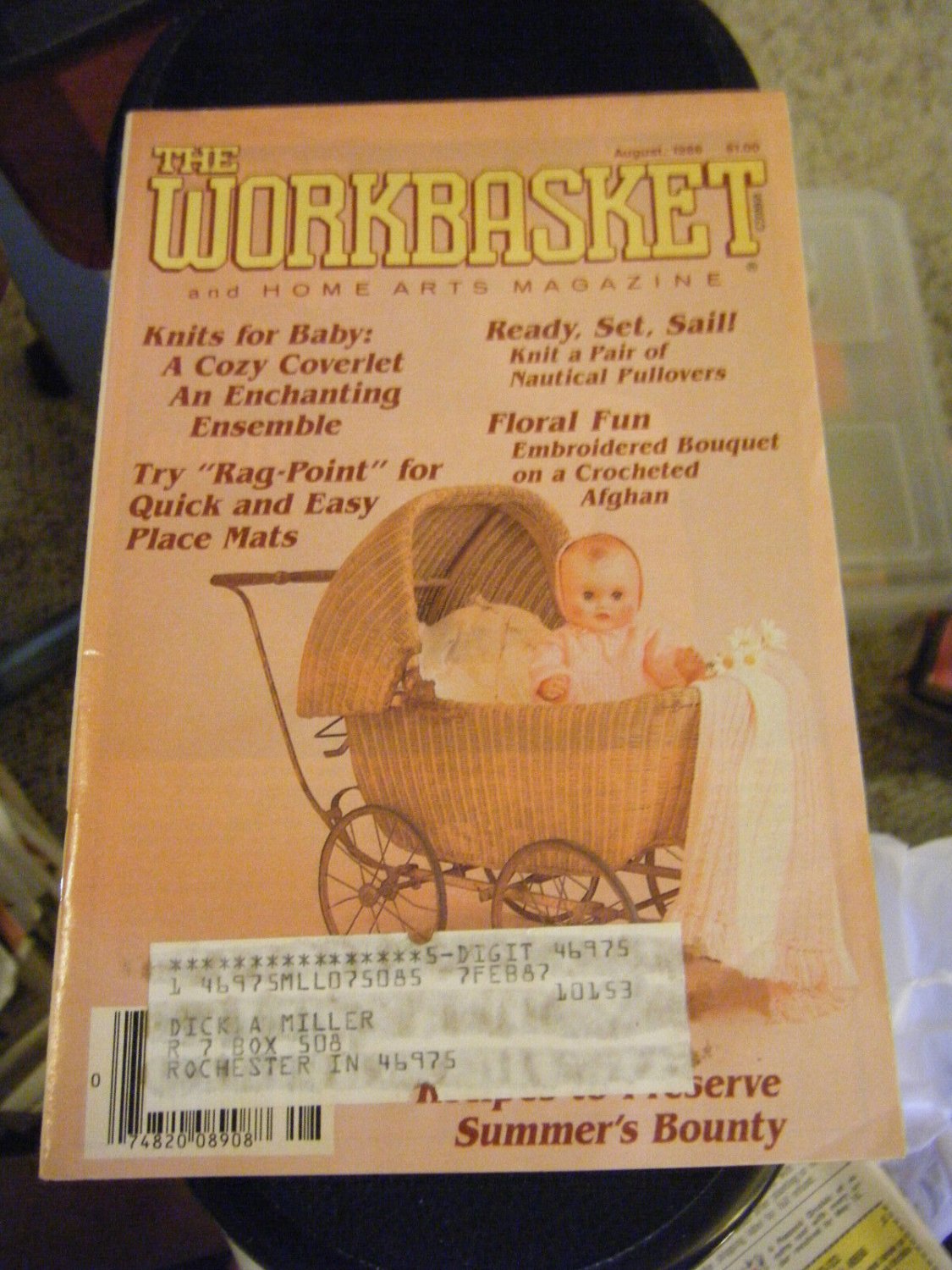 Vintage The Workbasket Magazine - August, 1986