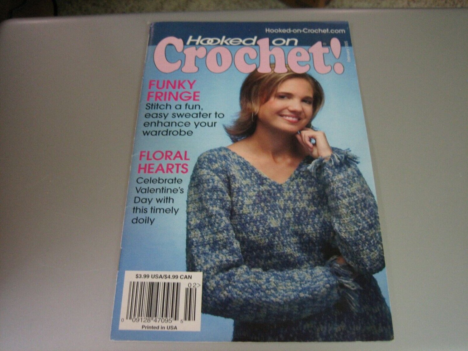 Hooked on Crochet! Magazine - Funky Fringe & Floral Hearts - February 2005