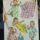 Simplicity 5434 Babies Layette Pattern - Size 6 Months (13-18 lbs)