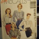 McCall's 6163 Misses Blouse Pattern - Size 10/12/14
