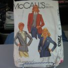 McCall's 7263 Misses Lined Jacket Pattern - Size 16 Bust 38