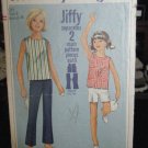 Simplicity 6568 Girl's Overblouse, Pants or Shorts Pattern - Size 8 Chest 26