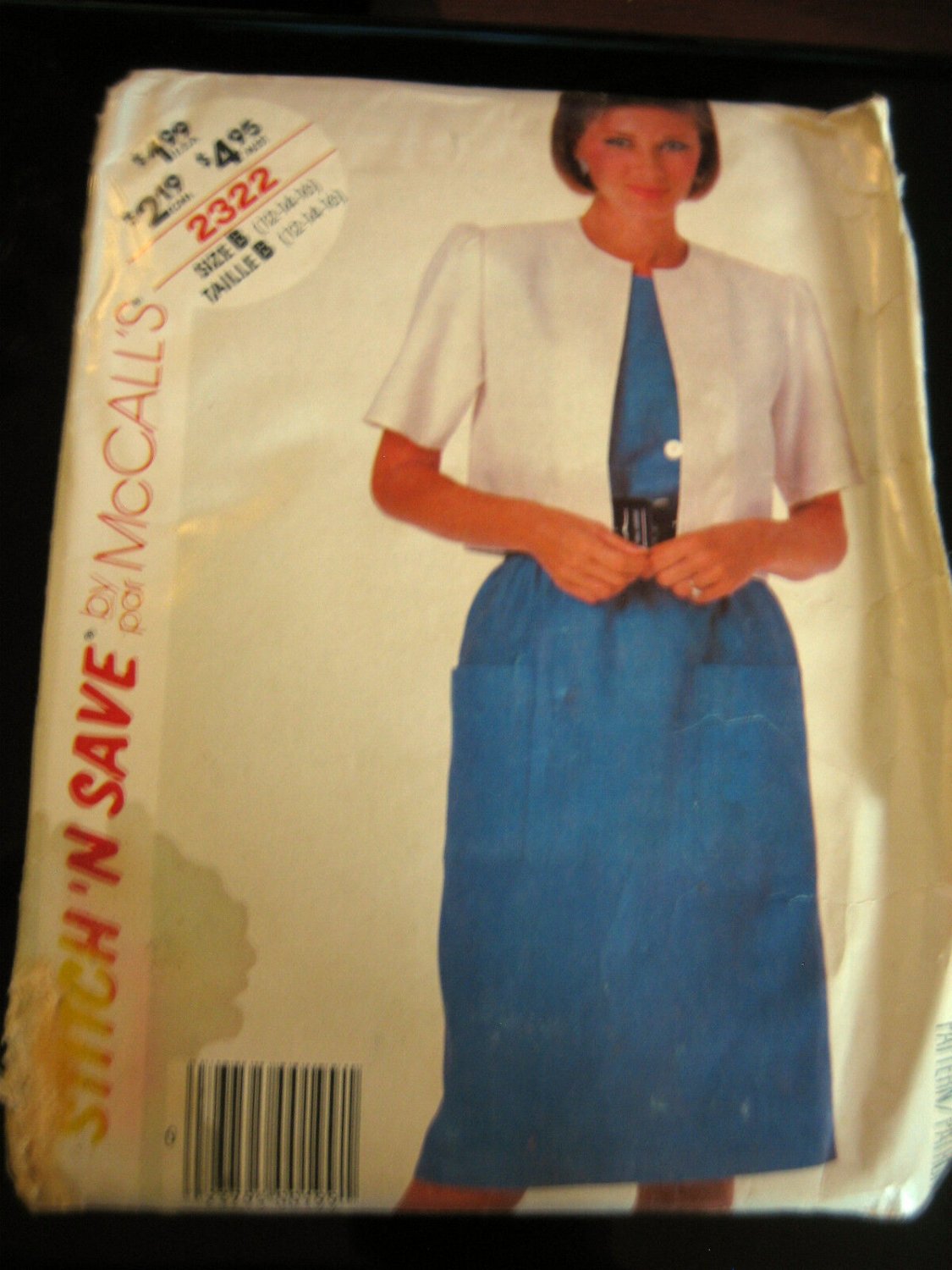 Vintage McCall's Stitch'n Save #2322 Misses Dress & Jacket Pattern ...