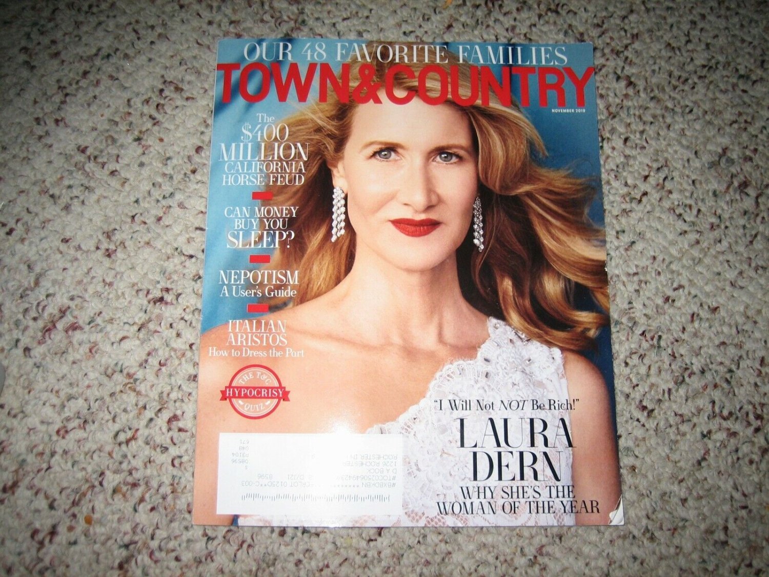 Town & Country Magazine - Laura Dern Cover - November 2019