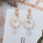 Korean Handmade Beading Crystal Big Water Drop Earrings Women Statement Opal Stone Long Gifts