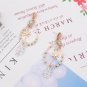 Korean Handmade Beading Crystal Big Water Drop Earrings Women Statement Opal Stone Long Gifts