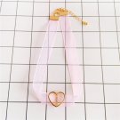 Japanese Kawaii Handmade Heart Velvet Choker Pink Necklace Sweet Girly Korean Jewellery