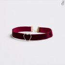 Japanese Kawaii Handmade Heart Velvet Red Choker Necklace