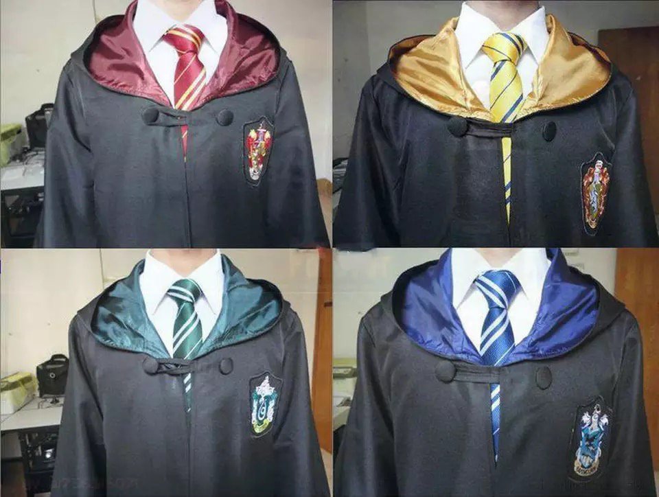 Harry Potter Robe Cape Cloak Cosplay Costume  Griyffindor Slytherin Ravenclaw