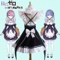 Re Zero Ram And Rem Cosplay Kara Hajimeru Isekai seikatsu relife Maid Costume Lolita Japanese Anime