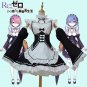 Re Zero Ram And Rem Cosplay Kara Hajimeru Isekai seikatsu relife Maid Costume Lolita Japanese Anime