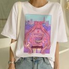 Sailor Moon T Shirt Harajuku Short Sleeve Cute Cat Tshirt Cartoon Top Tees Female
