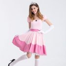 Deluxe Adult Princess Peach Costume Women Super Mario Bros Party Cosplay