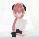 Game Fate Apocryph Astolfo Cosplay Wigs 75cm Pink Heat Resistant Synthetic Hair Cosplay Wig Kawaii
