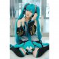 Full Set Vocaloid Hatsune Miku Cosplay Costume Anime Dress Socking Gauntlets Tie Belt