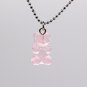 Handmade Pink Gummy Bear Necklace Pendant Kawaii Cute Korean Japanese Jewellery