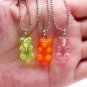 Handmade Green Gummy Bear Necklace Pendant Kawaii Cute Korean Japanese Jewellery