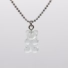Handmade Transparent Clear Gummy Bear Necklace Pendant Kawaii Cute Korean Japanese Jewellery