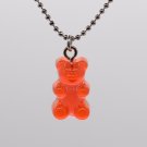 Handmade Red Gummy Bear Necklace Pendant Kawaii Cute Korean Japanese Jewellery