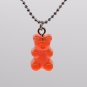 Handmade Red Gummy Bear Necklace Pendant Kawaii Cute Korean Japanese Jewellery