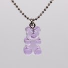 Handmade Purple Gummy Bear Necklace Pendant Kawaii Cute Korean Japanese Jewellery